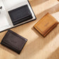 Rfid-blocking Leather Men Wallet with Multi-card Slots and Zipper Coin Pocket - Black