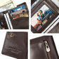 Rfid-blocking Leather Men Wallet with Multi-card Slots and Zipper Coin Pocket - Black