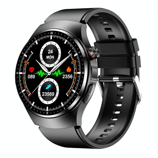 1.39 Inch Ip67 Waterproof Sports Health Monitoring Smart Bluetooth Calling Watch - Black Silicone
