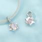 925 Sterling Silver Platinum Plated 3D Lotus Pendant