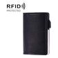 Crazy Horse Rfid Blocking Card Holder - Pu Leather