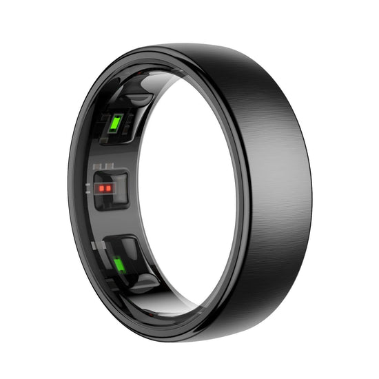 Smart Ring Size 14 Heart Rate Blood Oxygen Sleep Sports - Black