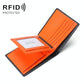 Leather Rfid Blocking Tri-fold Wallet - Brown