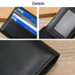 Leather Rfid Blocking Tri-fold Wallet - Brown