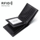 Leather Rfid Blocking Tri-fold Wallet - Brown