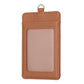Vertical Id Card Bag & Lanyard - Brown