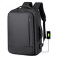 Waterproof Expandable Laptop Backpack With Usb Port - Black
