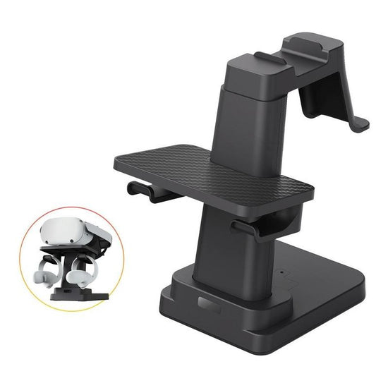 Universal Vr Headset Handle Bracket - Compatible With Pico4 Meta Quest Rift S Htc - Black
