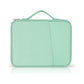 Leather Portable Bag With Cloth Texture - Blue