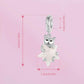 925 Sterling Silver Platinum Plated Luminous Cat Star Pendant