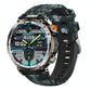 Waterproof Smart Watch With Flashlight Banknote Detector And Compass - Camo - Blue