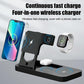 15W 4 In 1 Wireless Phone Charger Black