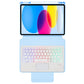 360 Rotation Bluetooth Keyboard Leather Case For Ipad 10.9 2022 With Touch Control And Backlight - Black