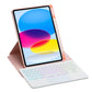 360 Rotation Bluetooth Keyboard Leather Case For Ipad 10.9 2022 With Touch Control And Backlight - Black