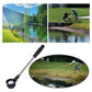 Foldable Golf Ball Picker With Stainless Steel Rod - 8 Sections - Black