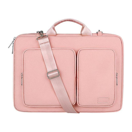 13.3 Inch Detachable Shoulder Laptop Bag - Thickened Polyester - Pink