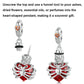 925 Sterling Silver Heart Pendant With Beaded Detail - Blue