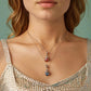 925 Sterling Silver Heart Pendant With Beaded Detail - Blue