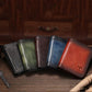 Men Rfid Leather Wallet with Coin Clip - Coffee