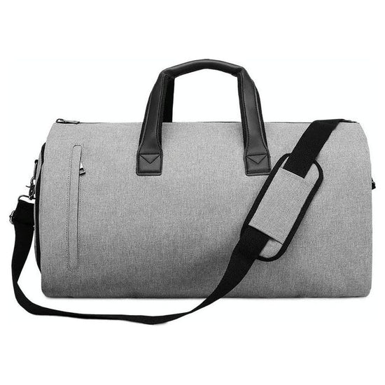 Shoe Compartment Travel Suit Bag - Compact & Organized - Light Grey