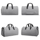 Shoe Compartment Travel Suit Bag - Compact & Organized - Light Grey