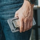 Ultra Thin Rfid Carbon Fiber Wallet For Men Anti Theft Card Holder - Silver