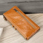 Secure Leather Wallet with Card Slots - Anti-theft - Red