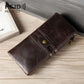 Secure Leather Wallet with Card Slots - Anti-theft - Red
