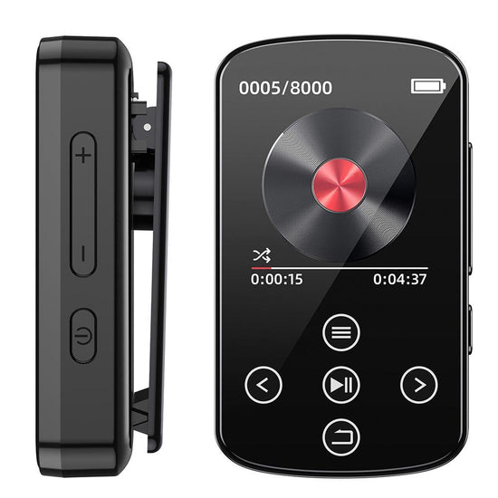 Touch Screen Mp3 Bluetooth Music Player 128Gb Memory Hifi Sports Clip - No Tf Card