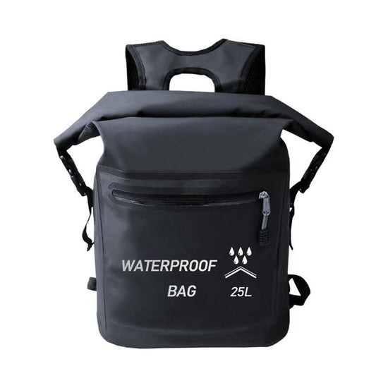 25L Waterproof Beach Bag For Swimming And Upstream Activities Black