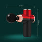Compact 12V Muscle Relax Massage Gun - Mini Size - Black Red