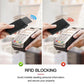 Men Slim Metal Rfid Blocking Wallet - Black