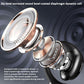 Waterproof Touch Control Wireless Earphones with Ear-hook for Sports - Black