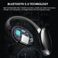 Waterproof Touch Control Wireless Earphones with Ear-hook for Sports - Black
