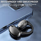 Waterproof Touch Control Wireless Earphones with Ear-hook for Sports - Black