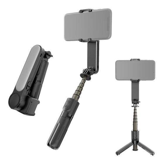 Mini Folding Gimbal Stabilizer with Tripod - Black