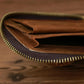 Leather Rfid Zip Wallet - Blocking Compact - Vertical 2