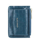 Multifunctional Crocodile Card Holder With Zipper Small Coin Purse - Yellow