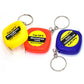 Compact Square Tape Measure Keychain - Set Of 4