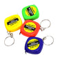 Compact Square Tape Measure Keychain - Set Of 4
