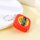Compact Square Tape Measure Keychain - Set Of 4