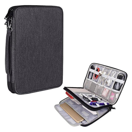 Waterproof Multi-Function Storage Bag For Digital Accessories Earphones And Data Cables - Black
