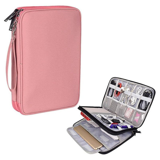 Waterproof Multi-Function Storage Bag For Digital Accessories Earphones And Data Cables - Black