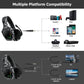 Surround Sound Pc Gaming Headset With Mic & Rgb - Black Gray