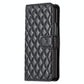 For Samsung Galaxy Z Fold4 5G Diamond Lattice Flip Wallet Case - Black