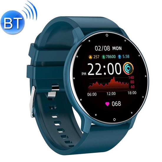Smart Heart Rate Blood Pressure Oxygen Monitoring Sports Pedometer Wireless Bluetooth Watch - Blue