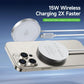 15W Magnetic Suction Wireless Charger White