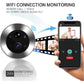 1080P Wifi Smart Cat Eye Video Doorbell With 4.3 Colour Screen And Hidden Graffiti Design - Black