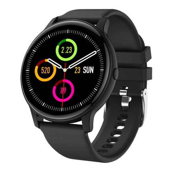 Smart Watch With Heart Rate And Blood Pressure Monitoring - Black