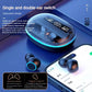 Wireless Bluetooth Earphones with Noise Reduction and Power Bank Function - Black
